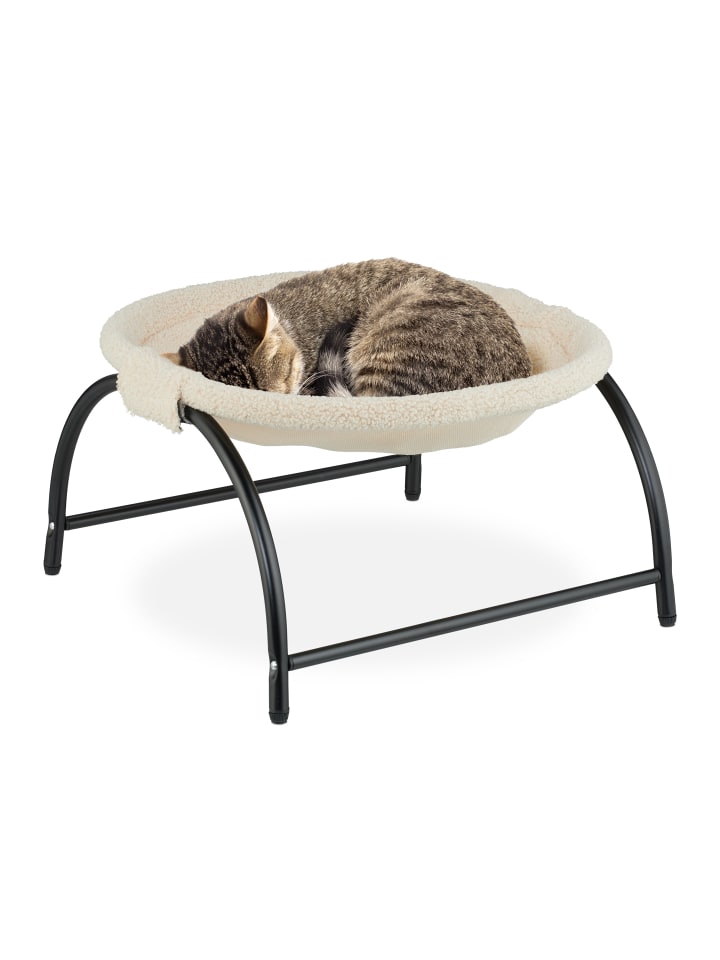 relaxdays Katzenhängematte in Beige/ Schwarz günstig kaufen onesize