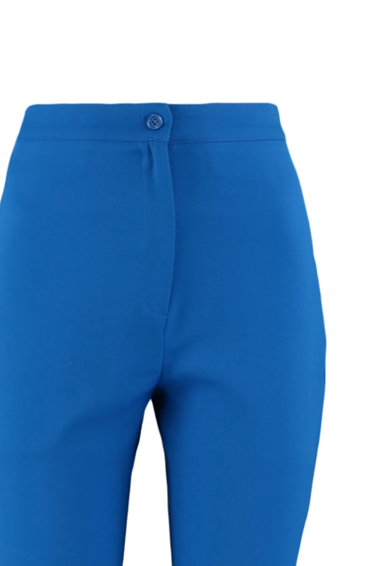 Trendyol Collection  Blaue, gewebte Hose mit ausgestelltem Bein TOFAW19BB0581