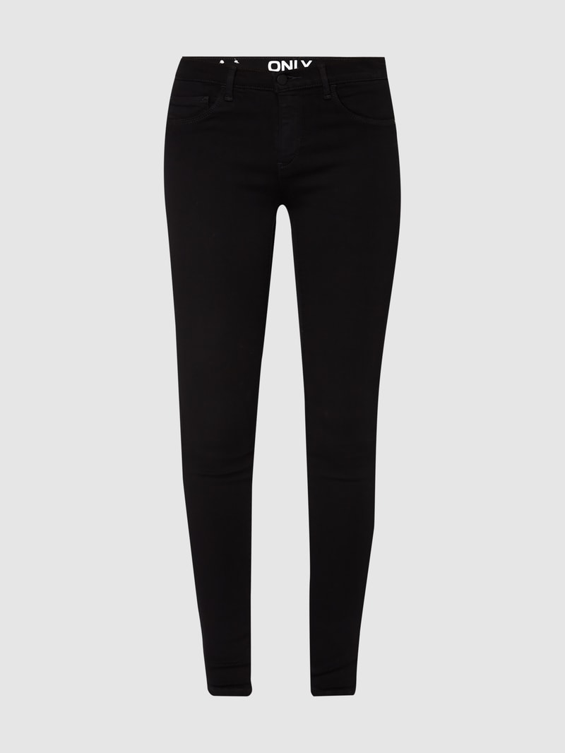 Coloured Skinny Fit Jeans in schwarz