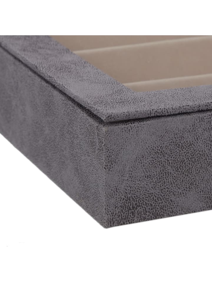 relaxdays Schmuckkästchen in Grau - (B)30 x (H)5 x (T)21 cm günstig kaufen onesize