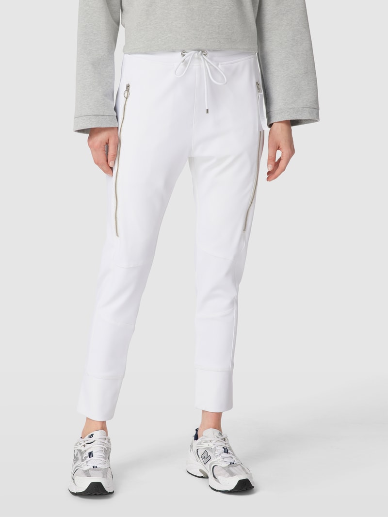Sweatpants mit Strukturmuster Modell 'FUTURE 2.0' in weiß