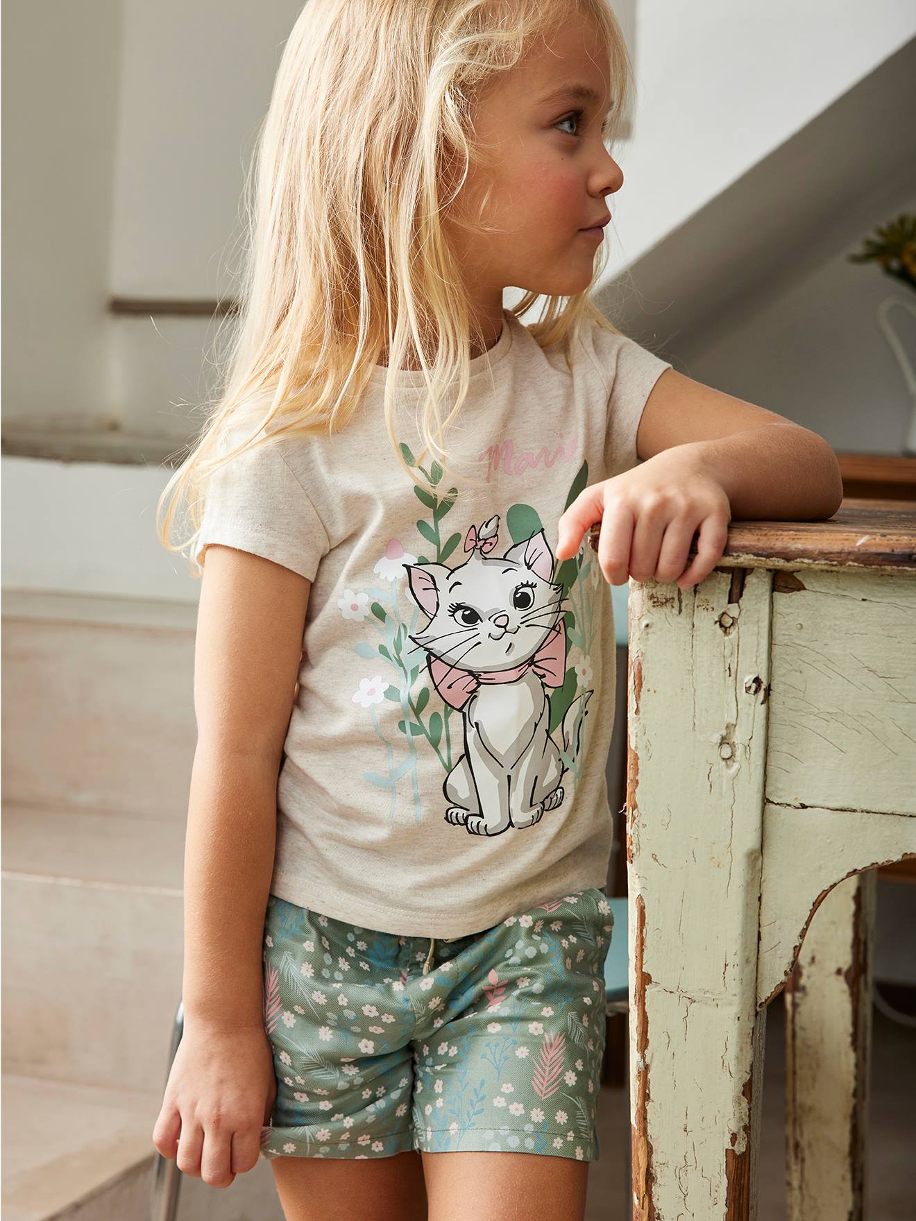 Ensemble fille 2 pièces DS Marie Les Aristochats® beige / kaki