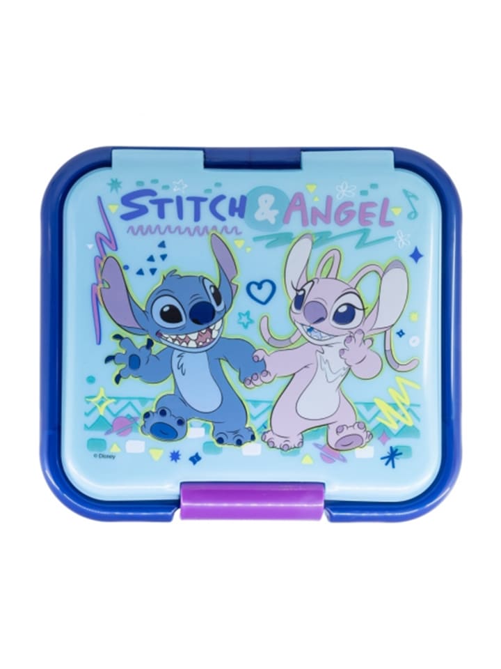 Stitch Kinder Premium Brotdose Lunchbox mit 3 Fächern in Blau günstig kaufen onesize