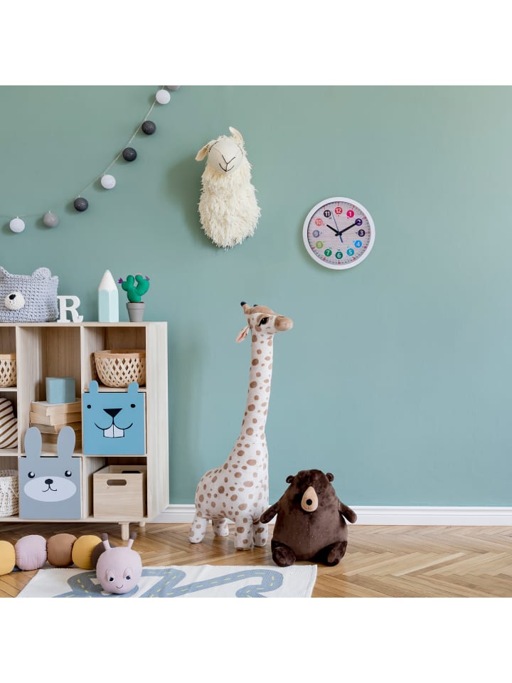 relaxdays Kinder-Wanduhr in Weiß - Ø 30 cm günstig kaufen onesize