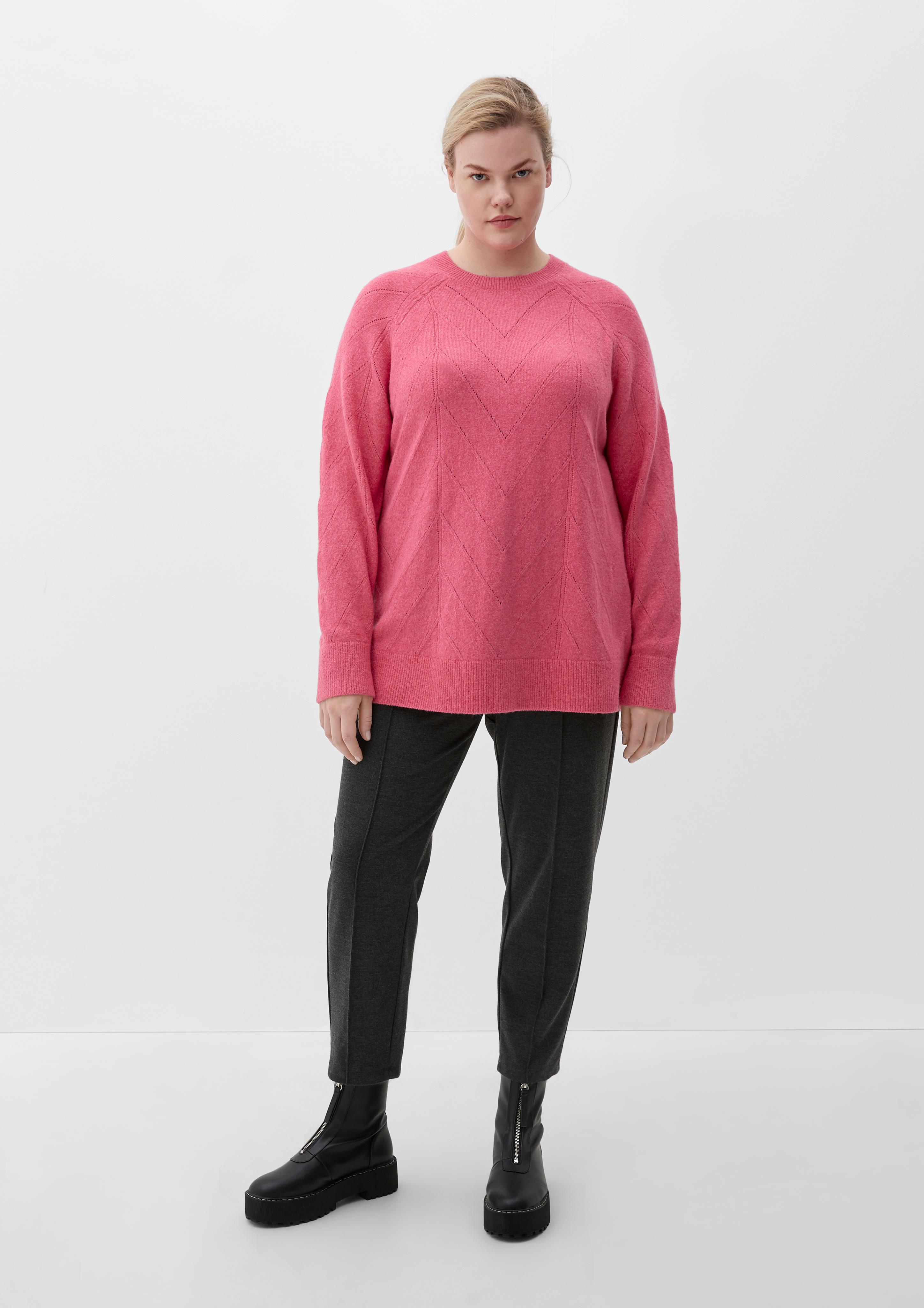 Strickpullover mit Lochmuster  2125668-45W0