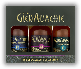 GlenAllachie Miniatur Collection 3x0,05 Liter 8Y. + 12 Y. + 15Y. GlenAllachie Miniatur Collection 3x0,05 Liter 8Y. + 12 Y. + 15Y.  Alter 8-15 J. - 0,15	 Liter - Vol 46,0%
