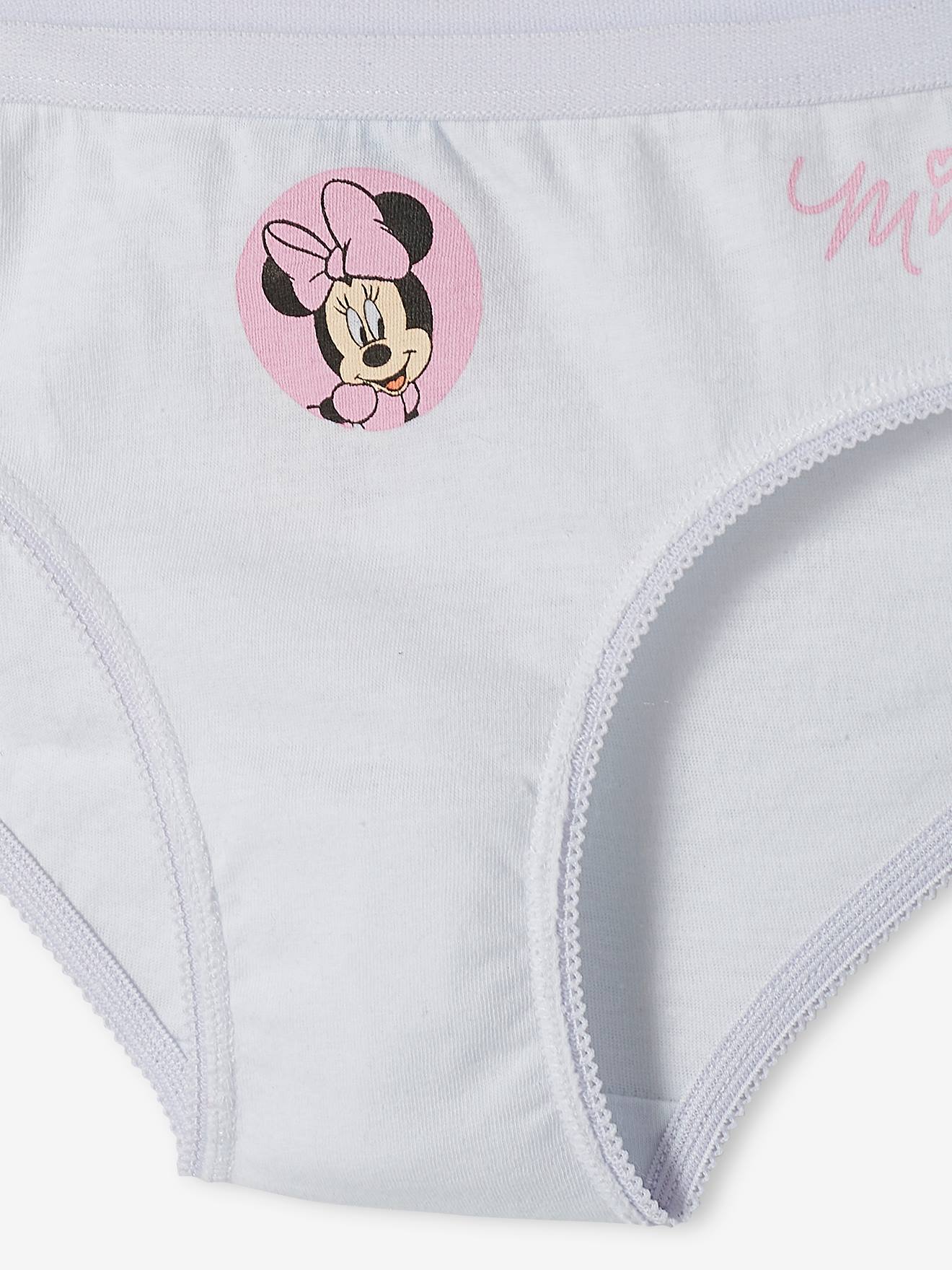 Minnie 7er-Pack Mädchen Slips Disney MINNIE MAUS - rosa/weiß/grau meliert