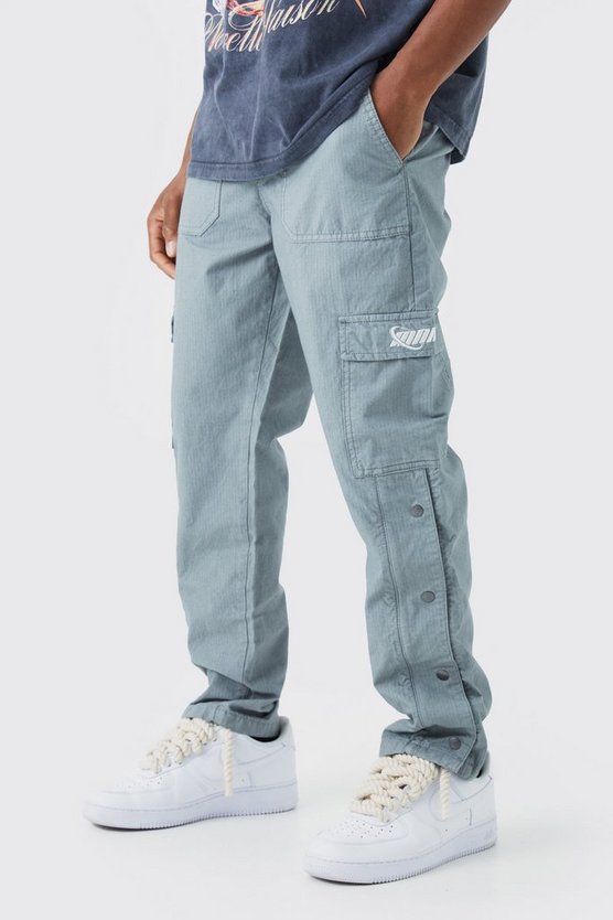 Cargo-Hose mit geradem Bein und Ripstop-Logo