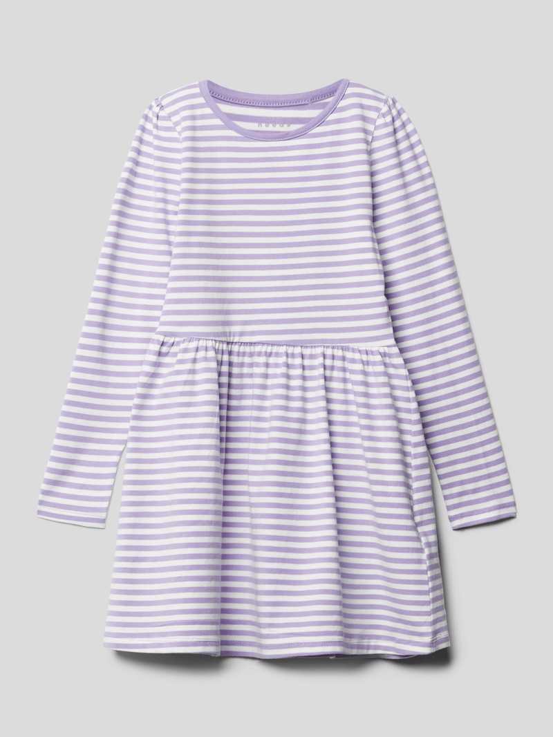 Kleid mit Streifenmuster Modell 'VALENTINA' in sand
