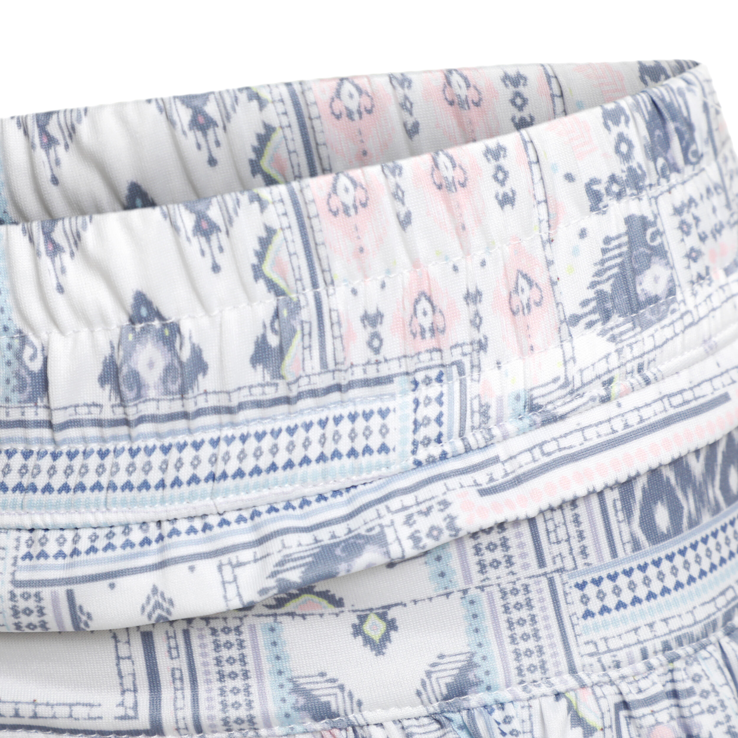Ikat Pocket Rock Mädchen - Weiß, Flieder