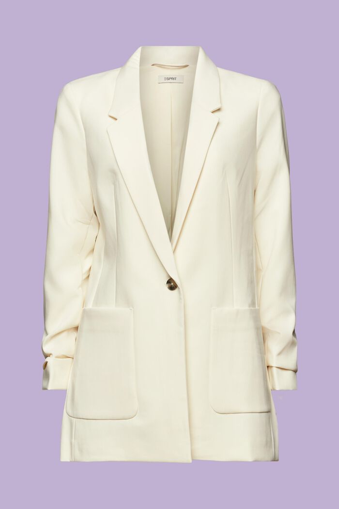 Blazer mit gerafften Ärmeln