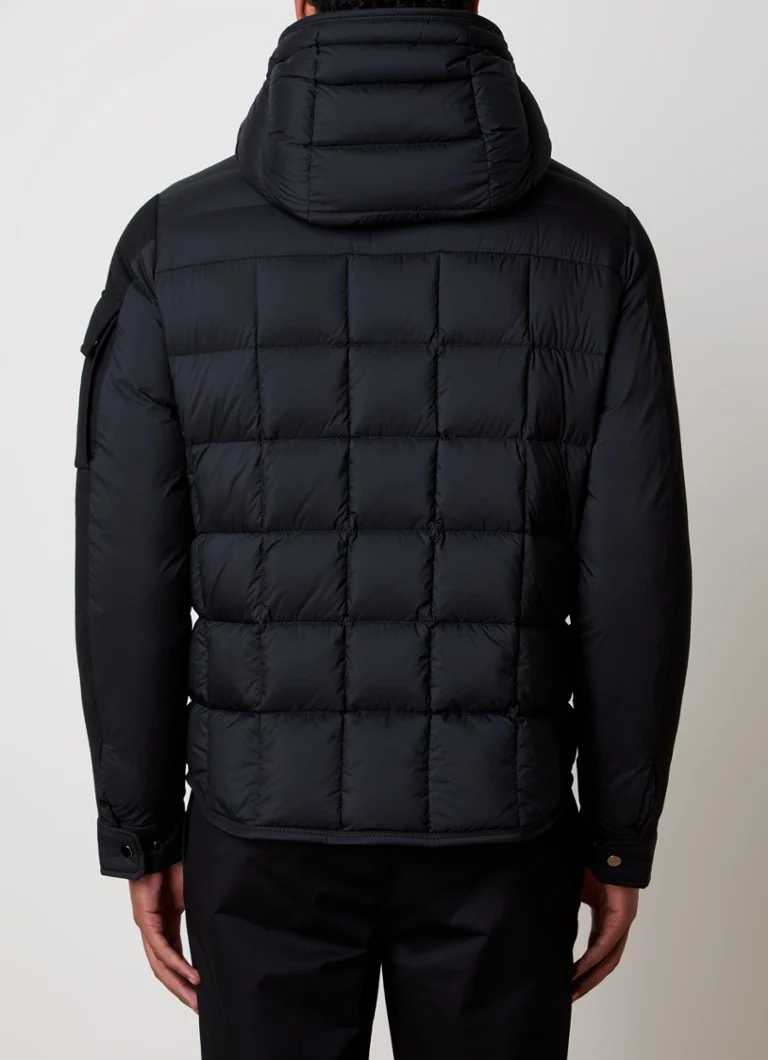 Jachetă Moncler Barbustel cu puf și glugă detașabilă