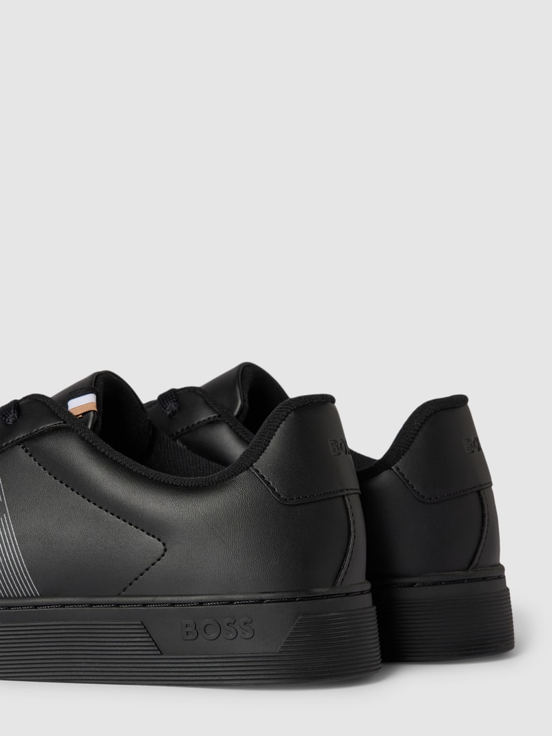 Sneaker mit Logo-Print Modell 'Rhys' in schwarz