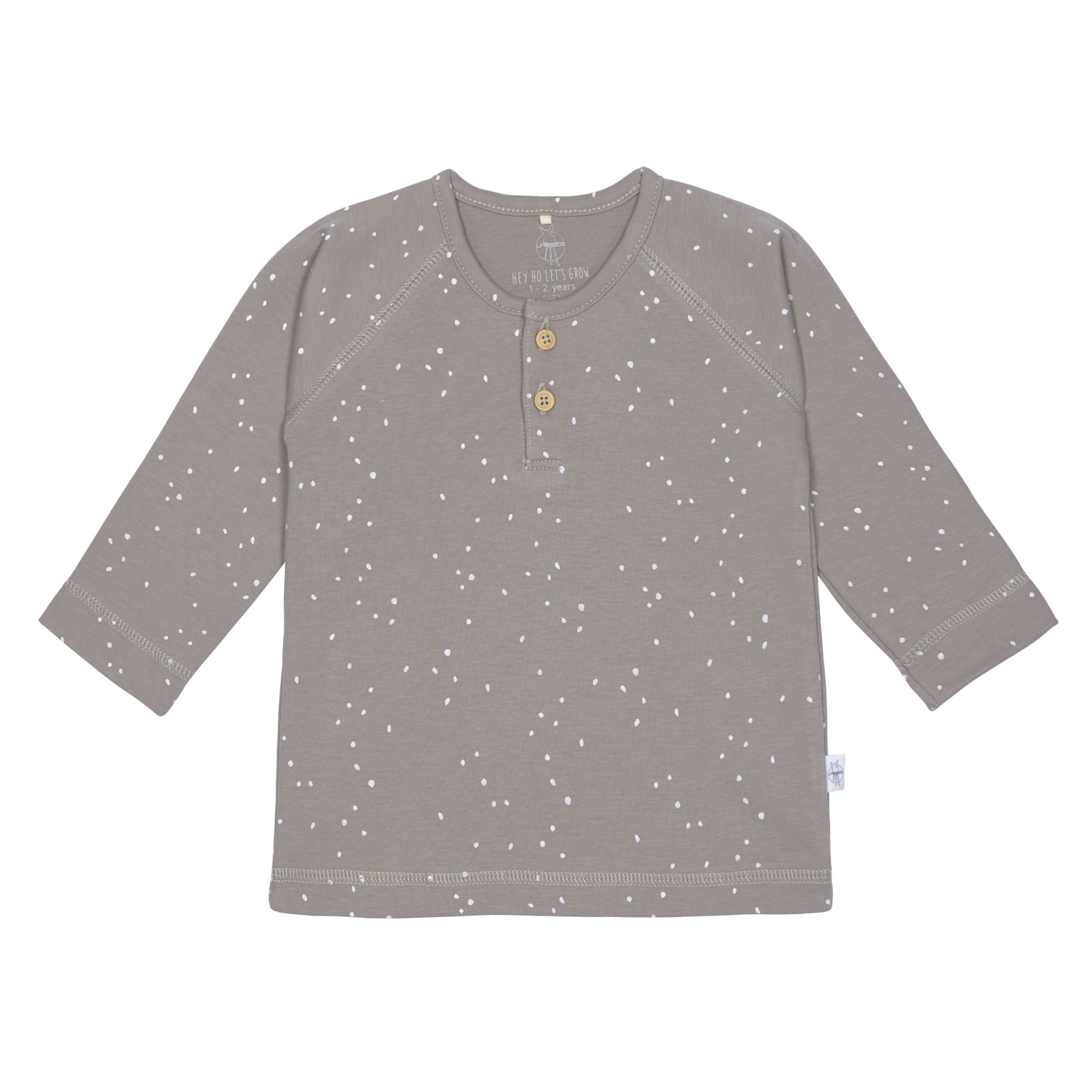 Baby Langarmshirts - Bio Baumwolle, Sprinkle Grau