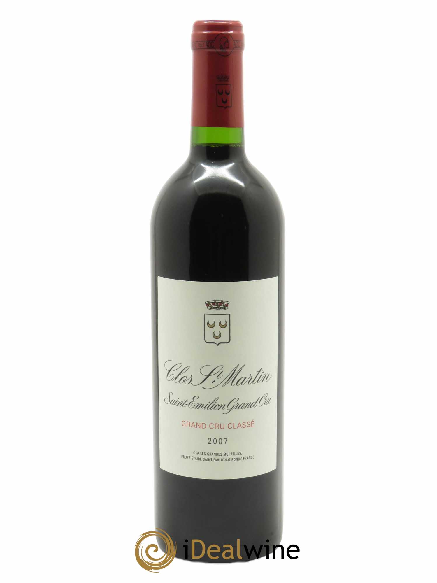 Clos Saint Martin Grand Cru Classé (CBO à partir de 6 bts) 2007 - Lot de 1 Bouteille