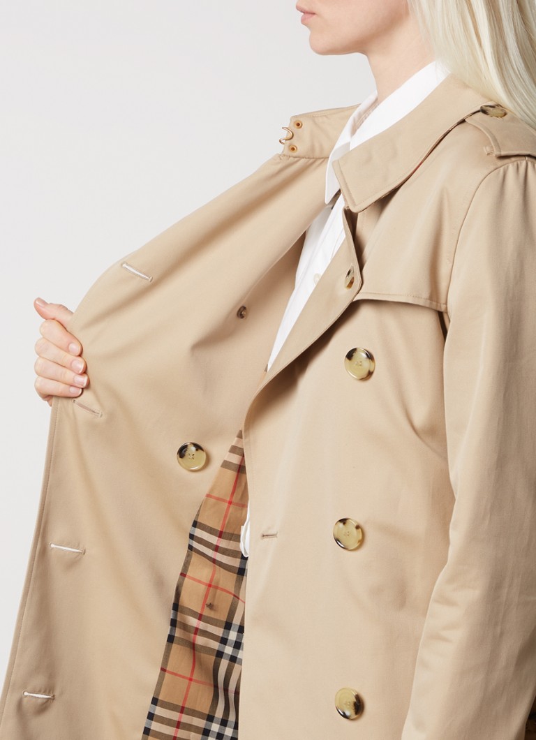 Trench Burberry Kensington cu două nasturi și curea