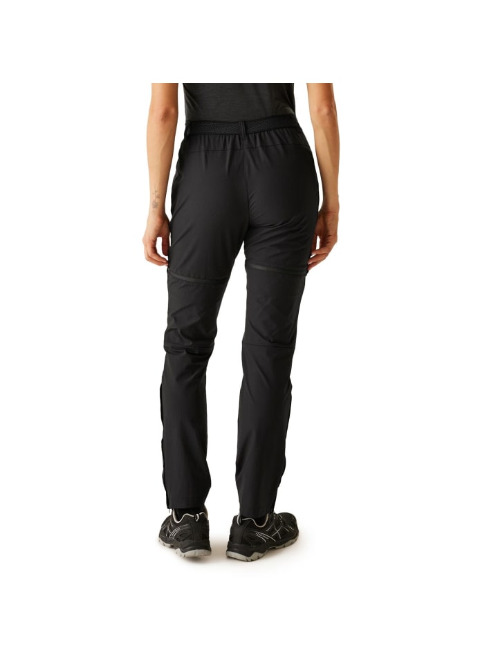 Regatta Mountain Zip Off Pant / Wanderhose Kurzgröße in Schwarz günstig kaufen