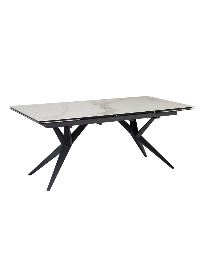 KADIMA DESIGN Esszimmertisch 180 - 260 cm Ausziehbar Keramik Glas , in Weiß günstig kaufen onesize