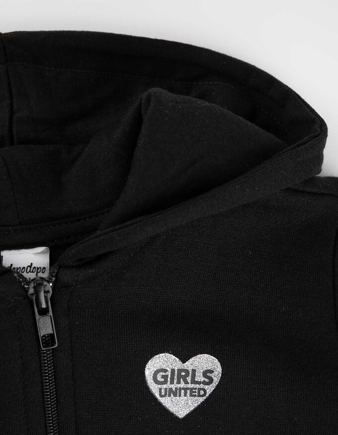 Sweatjacke - Glitzerprint