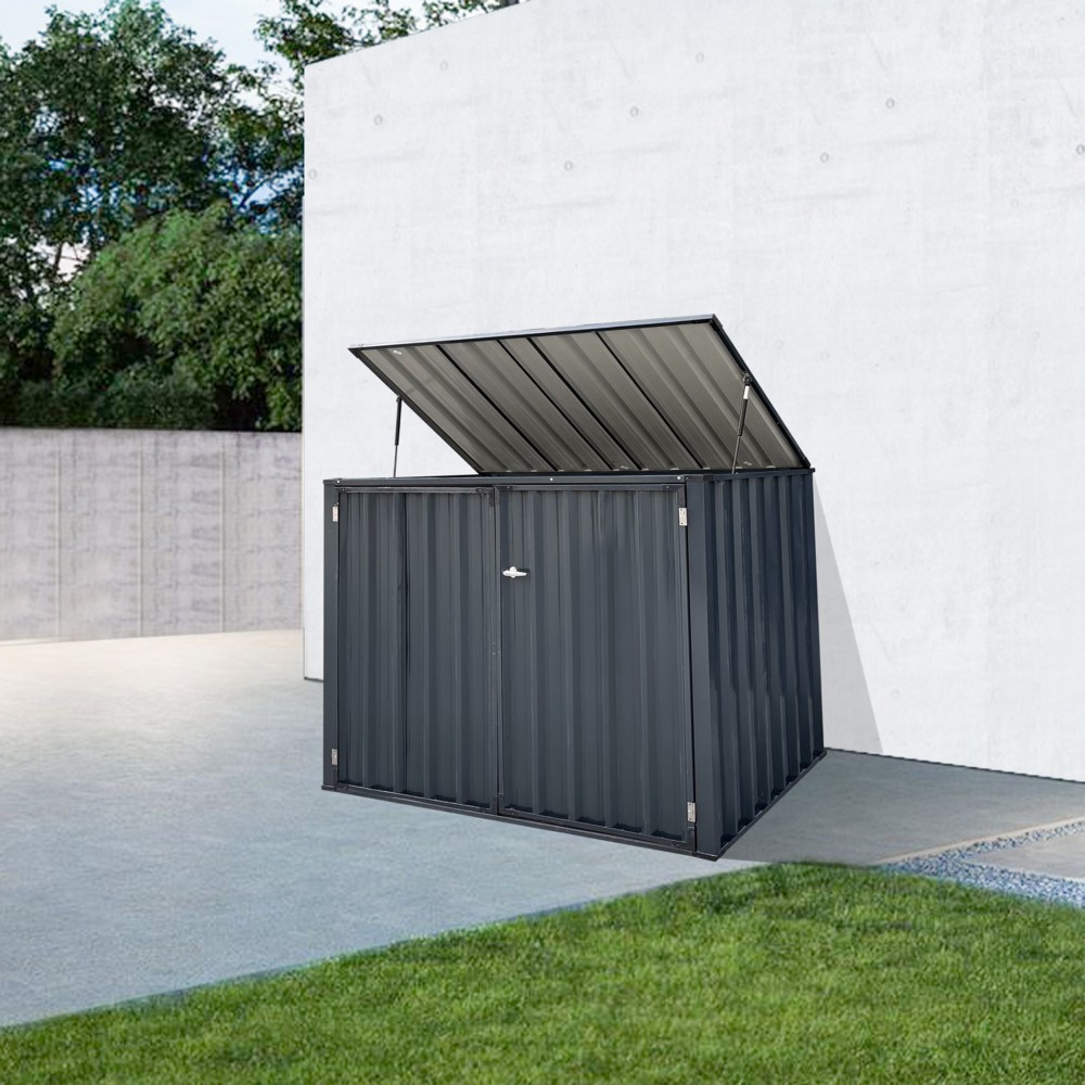 HC Garten & Freizeit Mülltonnenbox mit Abdeckung 2 x 240L
