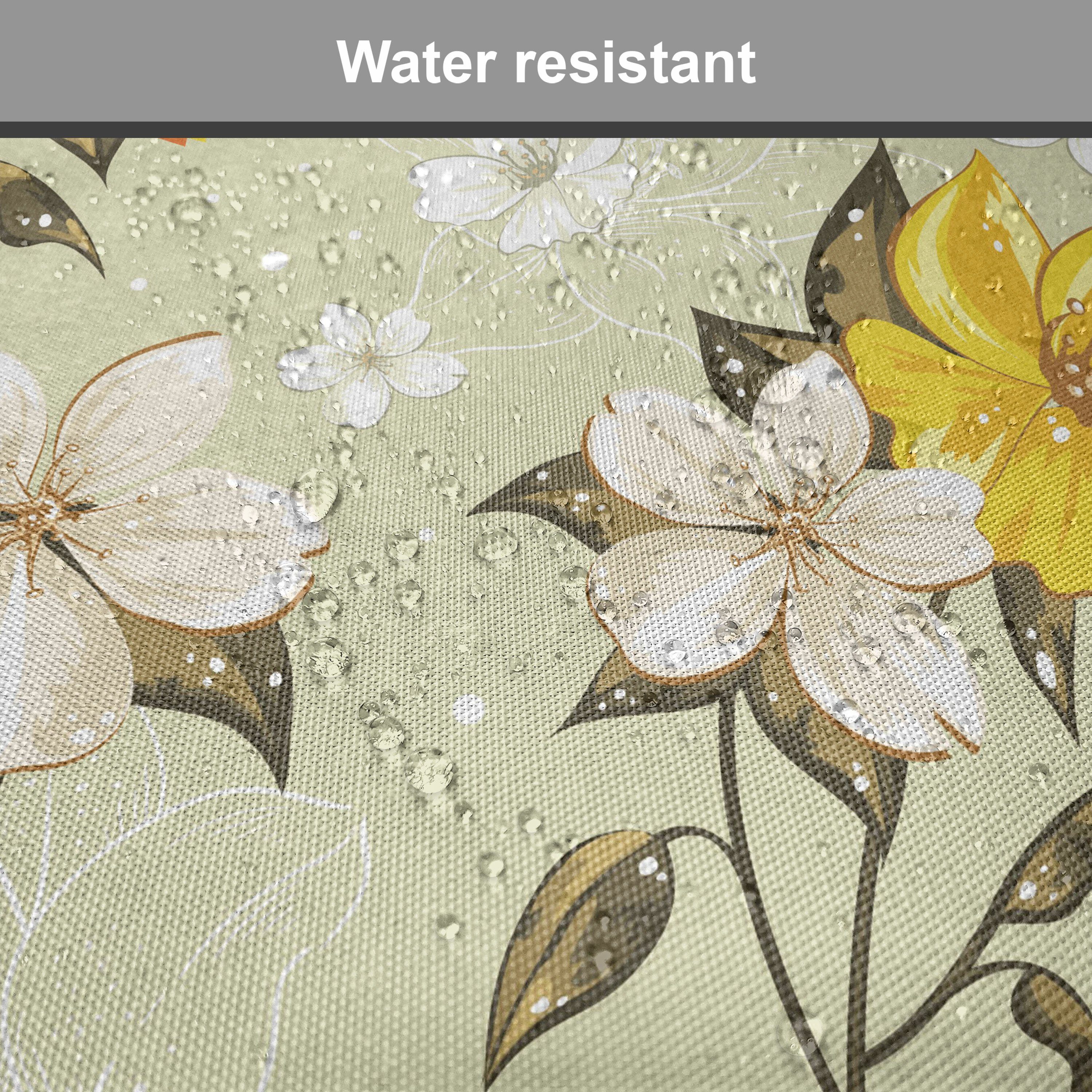 Abakuhaus Stuhlkissen Dekoratives wasserfestes Kissen mit Riemen für Küchensitze, Frühling Floral Narcissus Ast