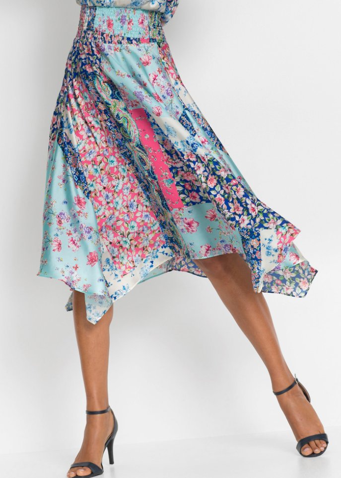 Zipfel-Kleid in Satinqualität