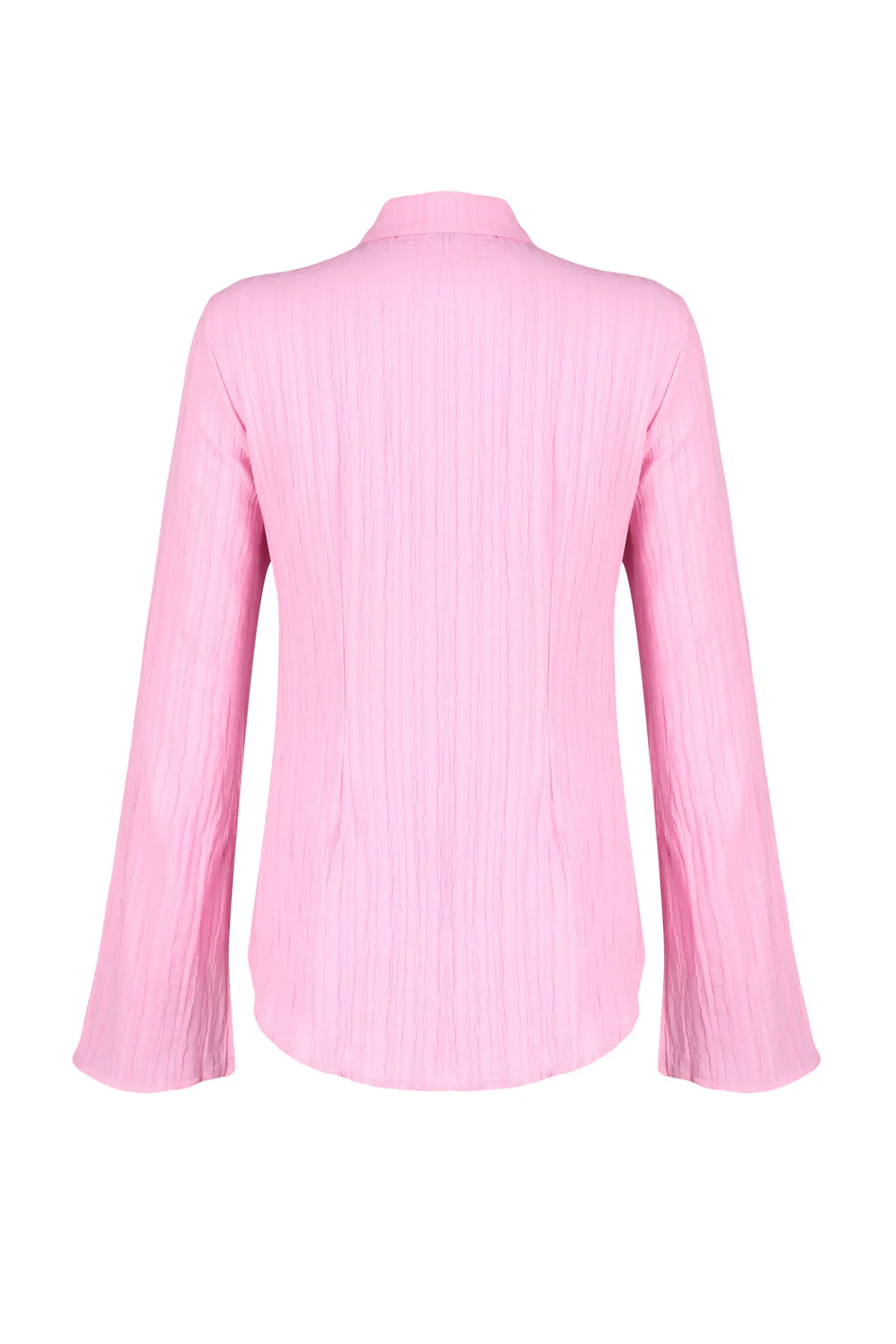 Trendyol Collection  Hellrosa gewebtes Hemd - Taillierte Taille, tailliert, Modell TWOSS24GO00002