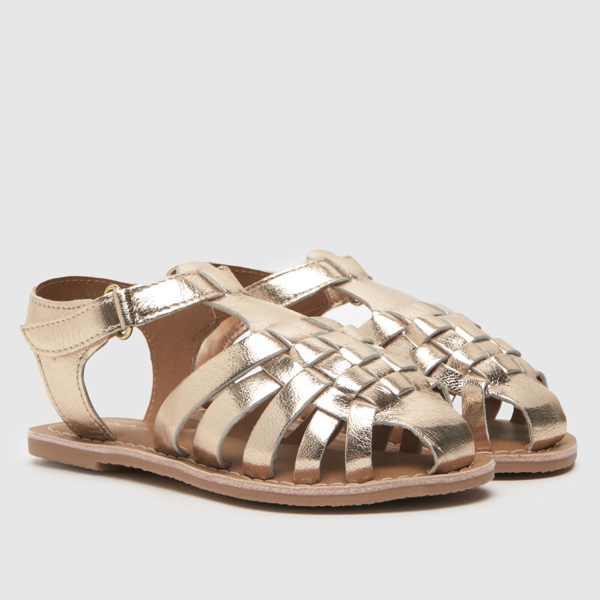 Schuh Gold Trance slitsade Fisherman-sandaler för småbarn