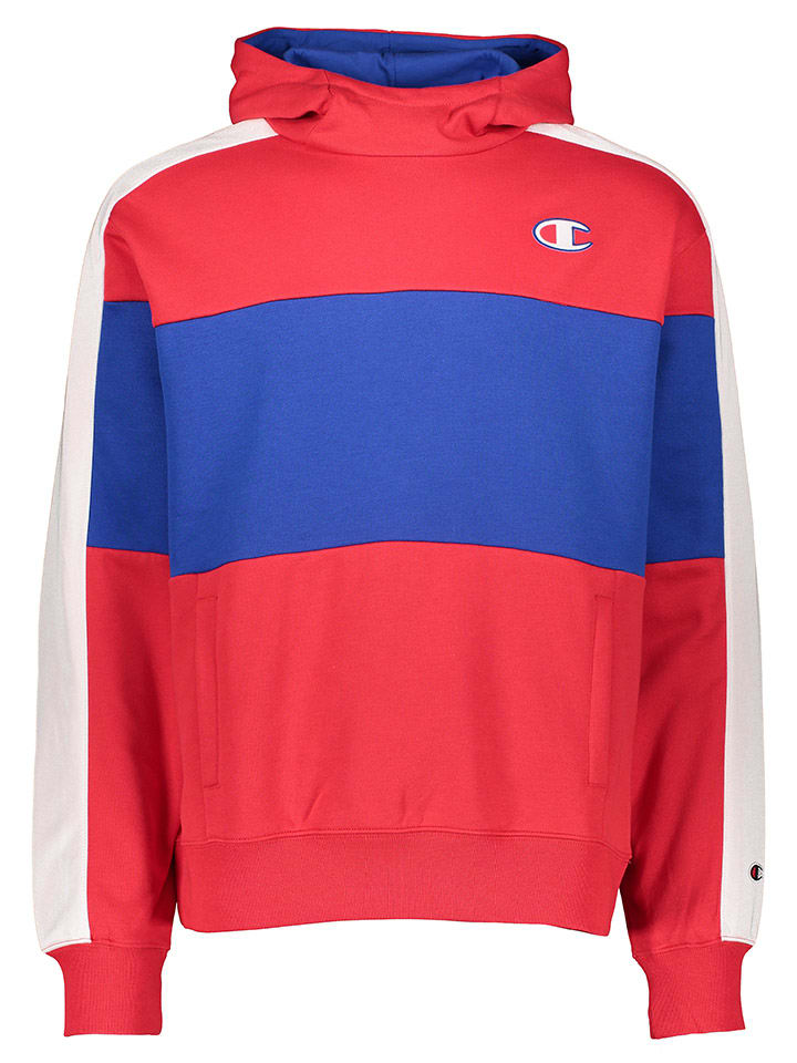 Champion Hoodie in Rot/ Dunkelblau günstig kaufen