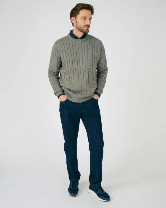 Pull maille torsades
