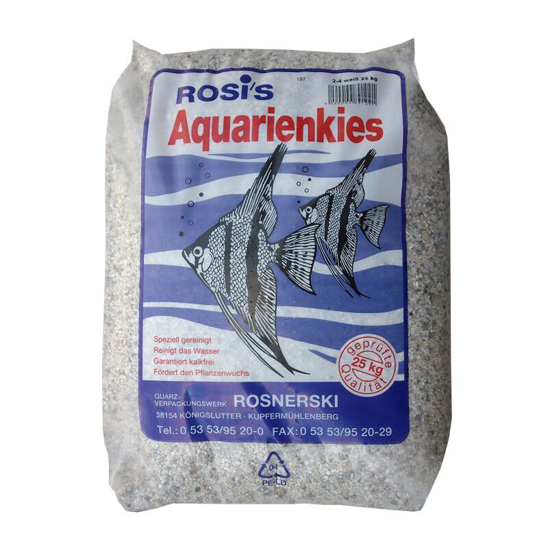 Rosi's Bodengrund Rosi's Rosnerski Aquarienkies 2-4mm 25kg weiß