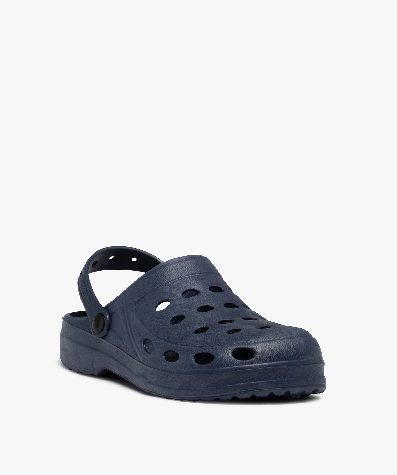 Sabots souples homme dessus uni perforé marine | GEMO