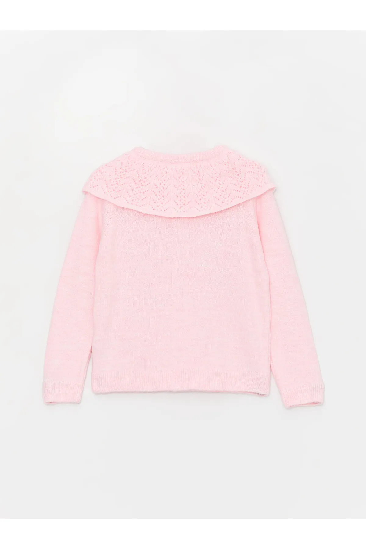 LC Waikiki  Langarm-Strickjacke für Mädchen mit Stickerei und Babykragen