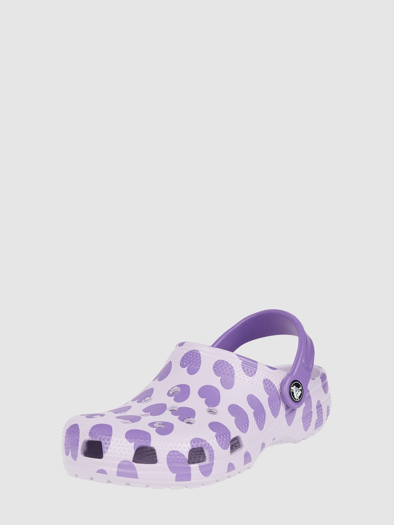 Clogs mit Allover-Muster in lavendel