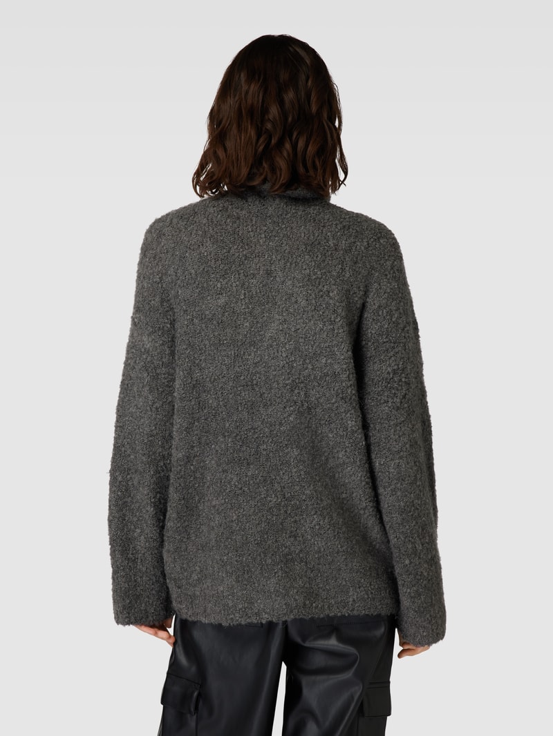 Oversized Strickpullover mit Woll-Anteil Modell 'NATHERINE' in anthrazit meliert