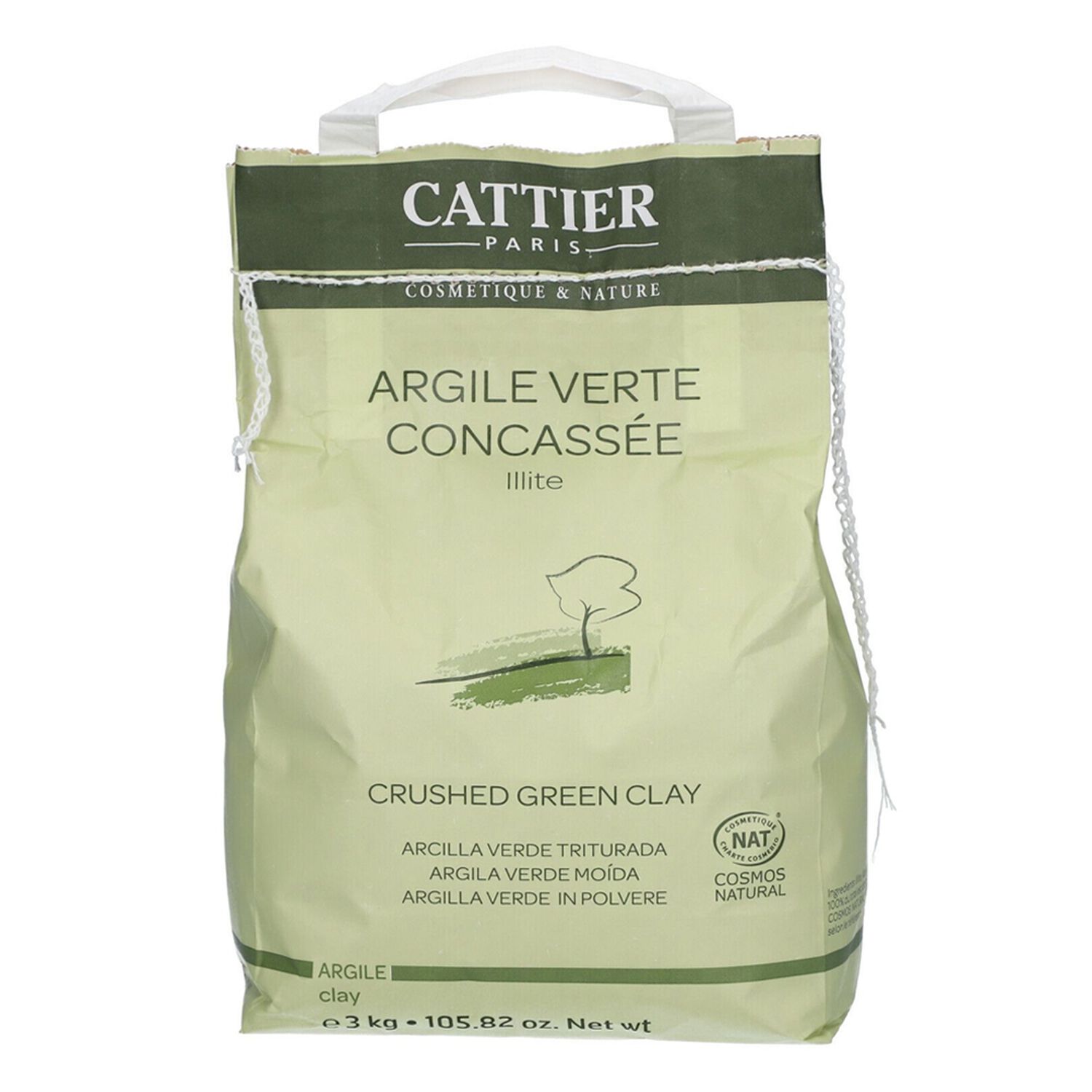 Cattier Argile Verte Concassée Mutiples Usages 3 kg