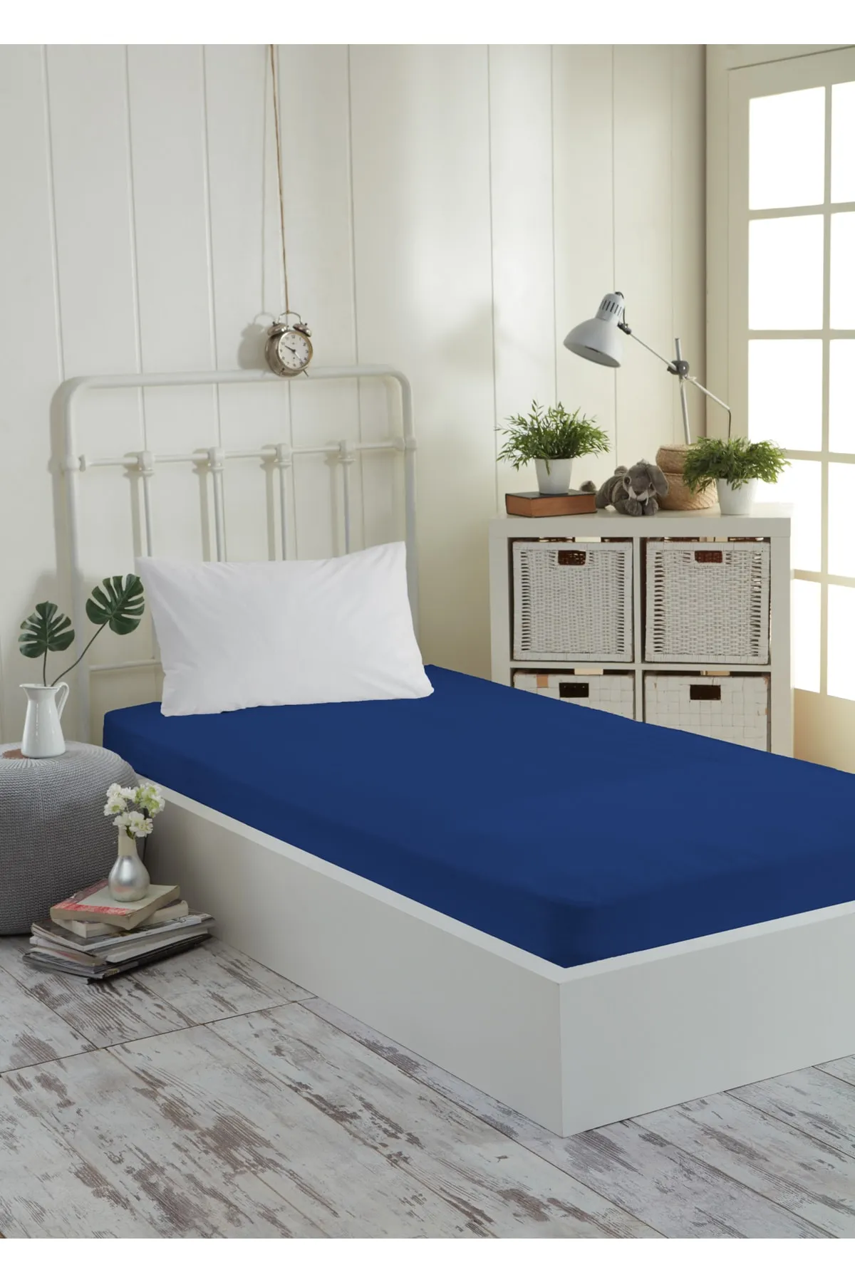 Decovilla  Micro Fitted Full Edge Wasser- und flüssigkeitsbeständiger Matratzenschoner, Matratzenschoner, Mitternachtsblau