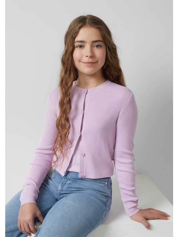 s.Oliver Strickjacke langarm in Lila günstig kaufen