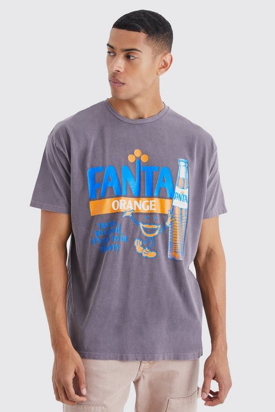 Oversize T-Shirt mit lizenziertem Fanta Orange Print