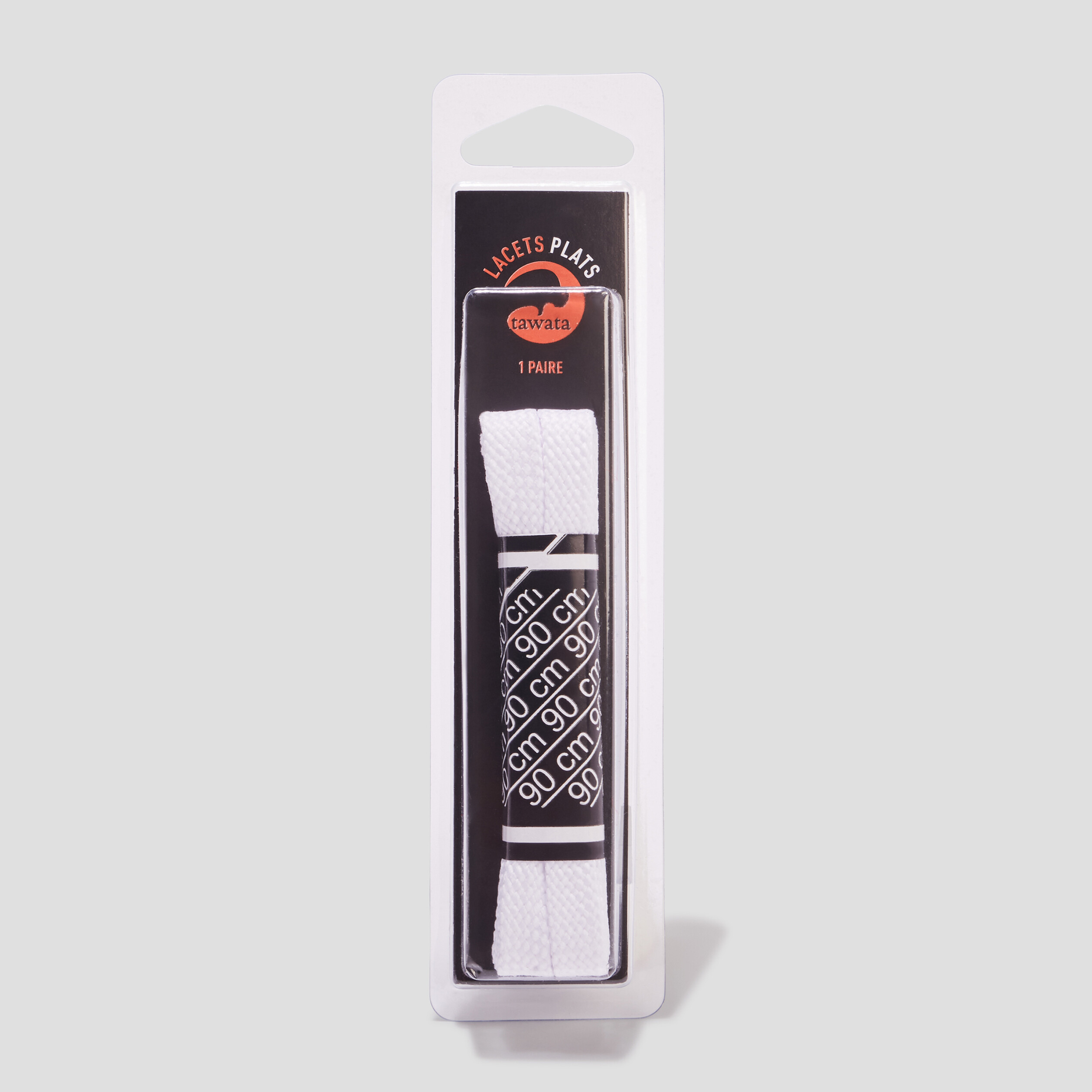Lacets plats 90 cm Tawata blanc mixte | La Halle