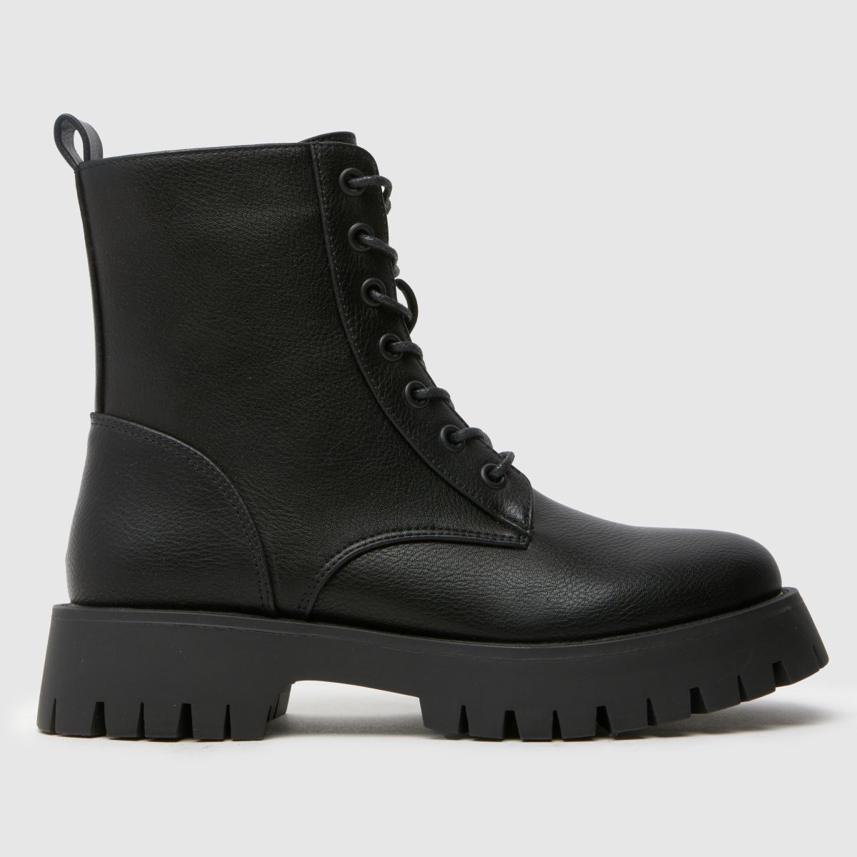 Schuh Anya – Svarta grova snörstövlar
