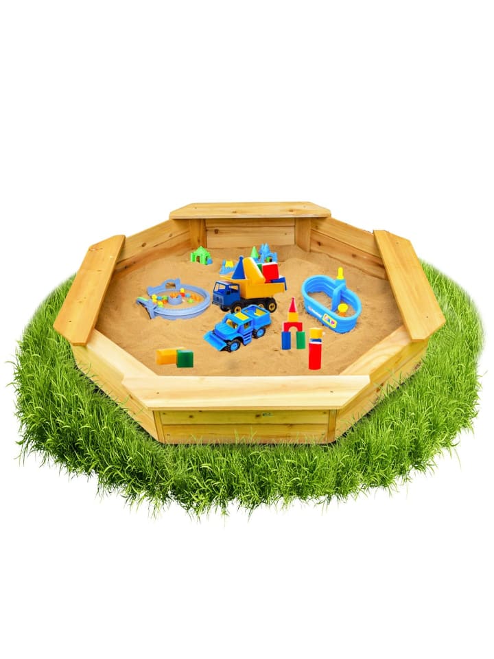 Coemo Sandkasten Sally 4-Sitzer Holz  in Natur günstig kaufen onesize