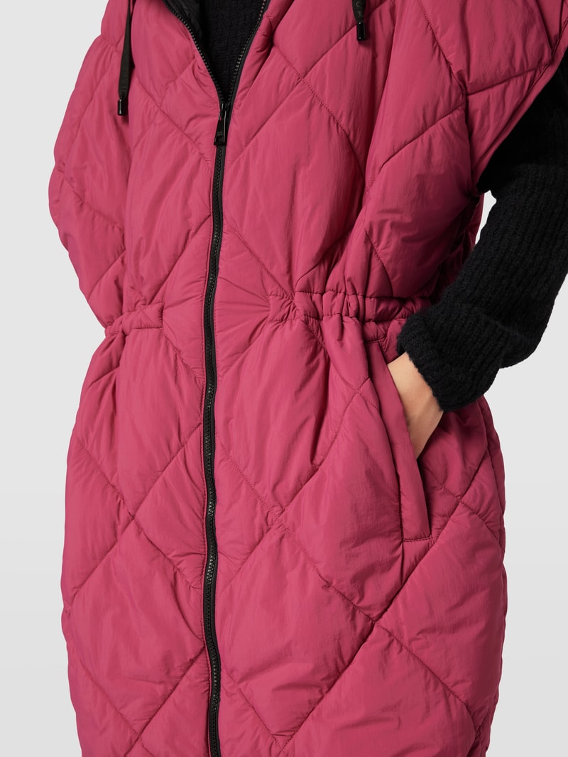 Steppweste mit Kapuze in pink