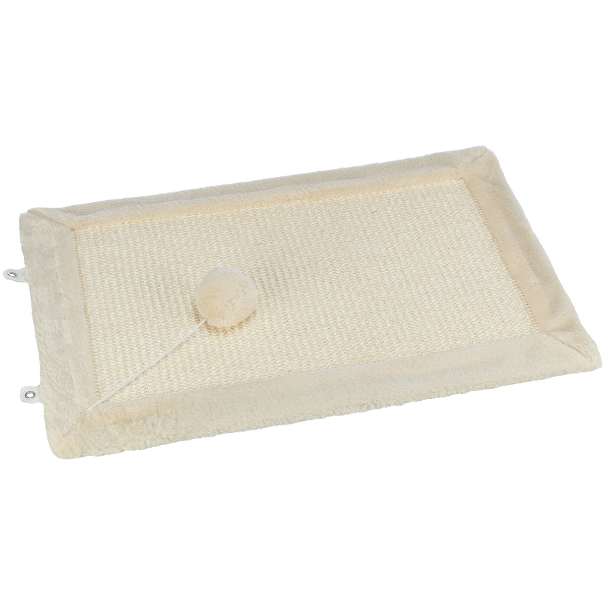 Trixie Kratzmatte mit Plüschrand natur braun 55 x 35 x 6 cm