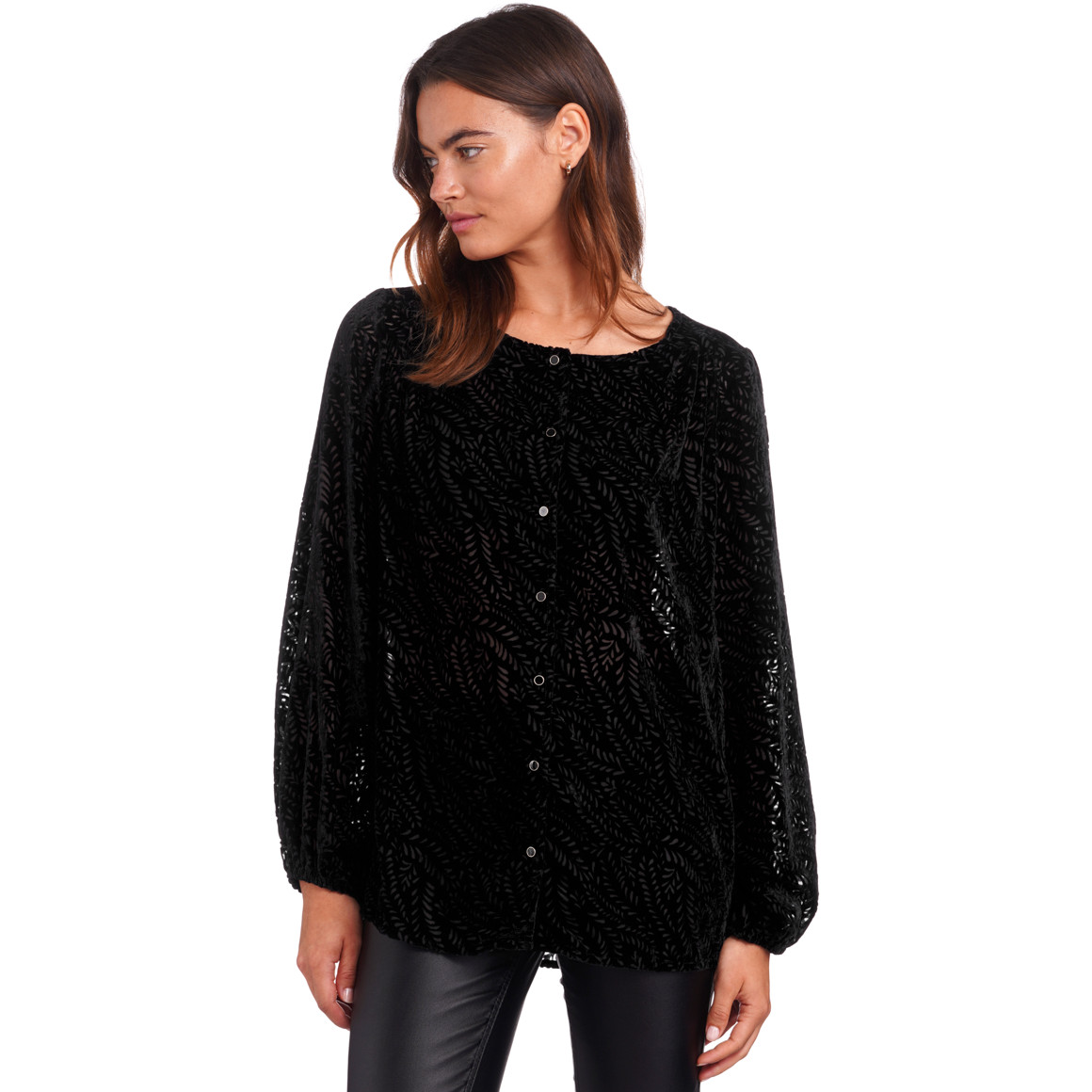 Damen Bluse mit Ausbrennermuster