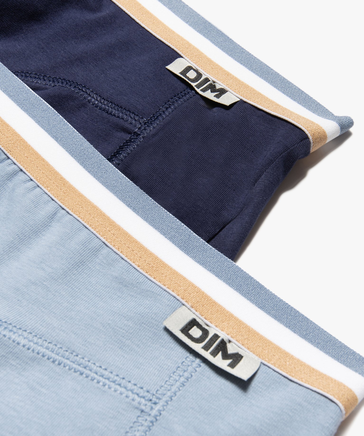 Boxers homme unis en coton stretch (lot de 2) - Dim multicolore | GEMO