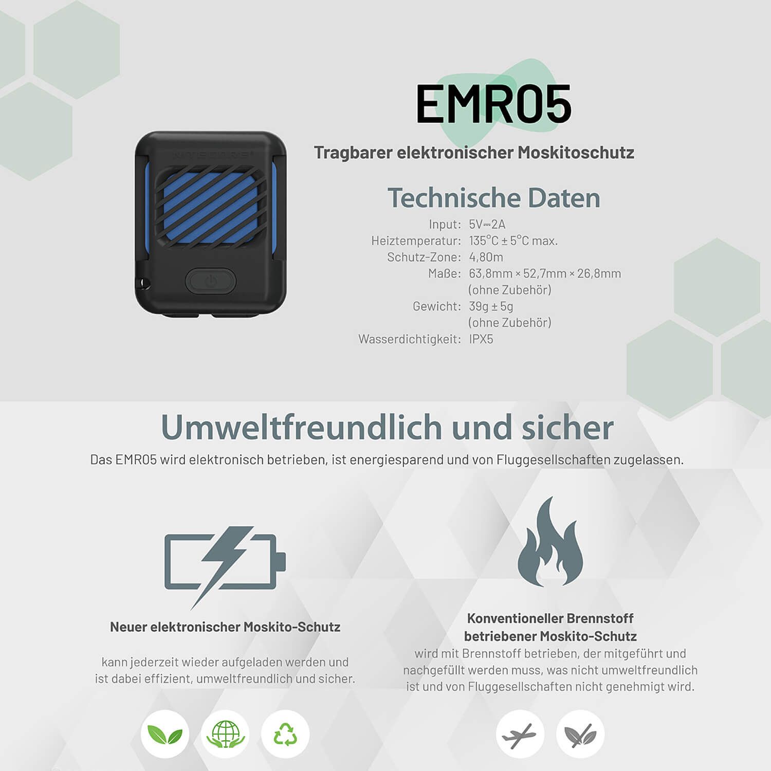 Mobiles Mückenabwehrgerät EMR05
