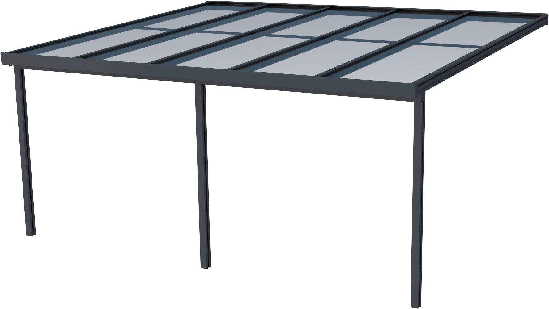 GUTTA Terrassendach Premium, BxT: 511x406 cm, Bedachung Dachplatten, BxT: 510x406 cm, Dach Acryl bronce