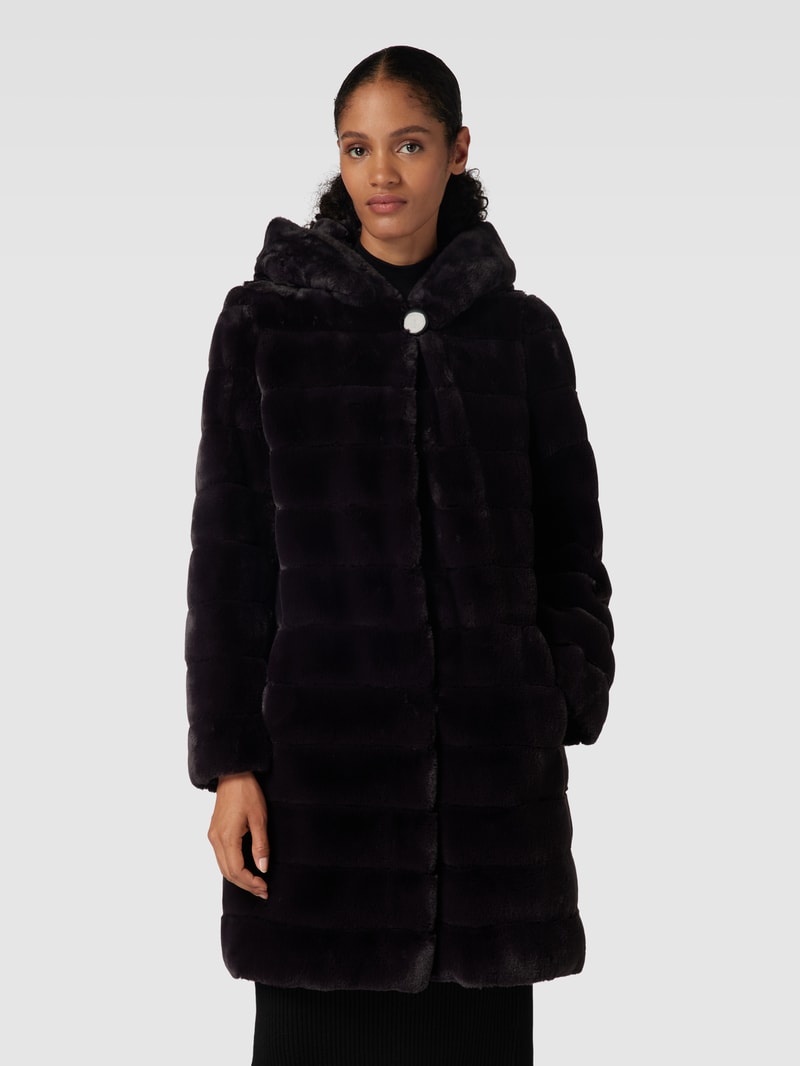 Jacke mit Kunstfell in anthrazit