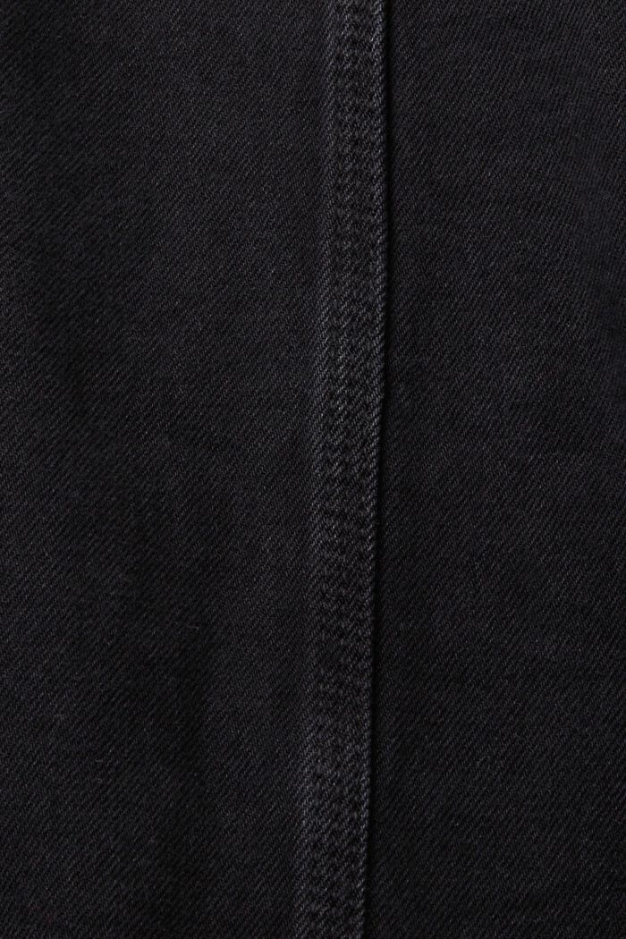 Kragenlose Jeansjacke mit Kordelzug